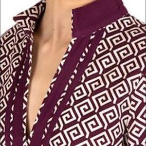 Tory Burch purple & white tunic-Long-sleeved.